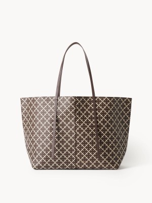 By Malene Birger Abi Printed Tote Vesker Brune | NO_BB50820