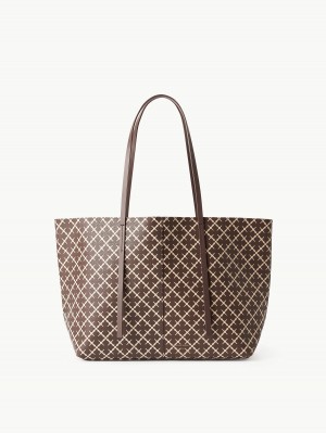 By Malene Birger Abigail Printed Tote Vesker Brune | NO_BB91083