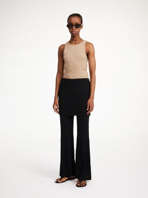 By Malene Birger Bolone Trousers Strikkevarer Svarte | NO_BB43337