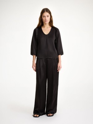 By Malene Birger Calyas Blouse Skjorte Svarte | NO_BB61693