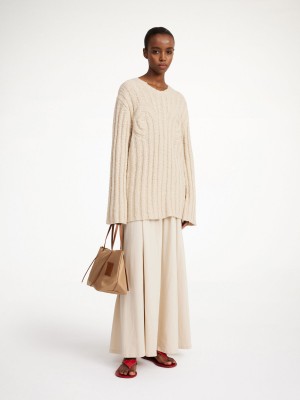 By Malene Birger Cirra Ribbed Sweater Strikkevarer Oyster Gray | NO_BB97843