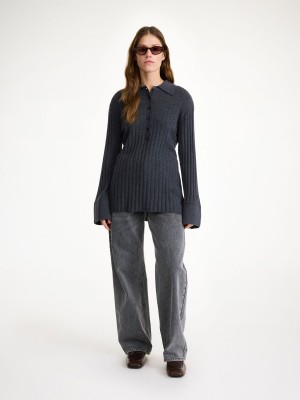 By Malene Birger Delphine Merino Wool Sweater Strikkevarer Grå | NO_BB11057