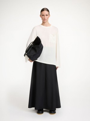 By Malene Birger Fayeh Oversized Longsleeve Topper Hvite | NO_BB59055