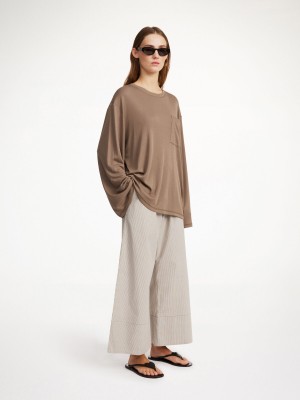 By Malene Birger Fayeh Oversized Longsleeve Topper Shitake | NO_BB78071