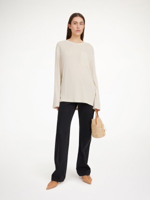 By Malene Birger Fayeh Oversized Longsleeve Topper Oyster Gray | NO_BB38766