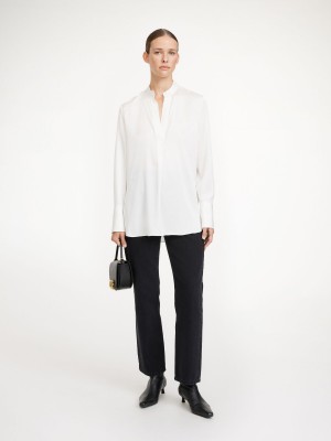 By Malene Birger Mabillon Silk Skjorte Hvite | NO_BB12175