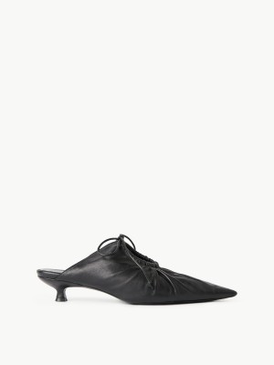 By Malene Birger Masey Leather Mules Sko Svarte | NO_BB24797