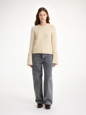 By Malene Birger Sorena Sweater Strikkevarer Oyster Gray | NO_BB99170