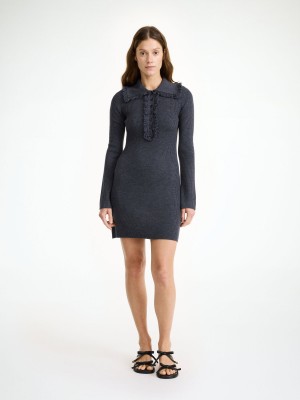 By Malene Birger Tonai Merino Wool Dress Strikkevarer Grå | NO_BB21278