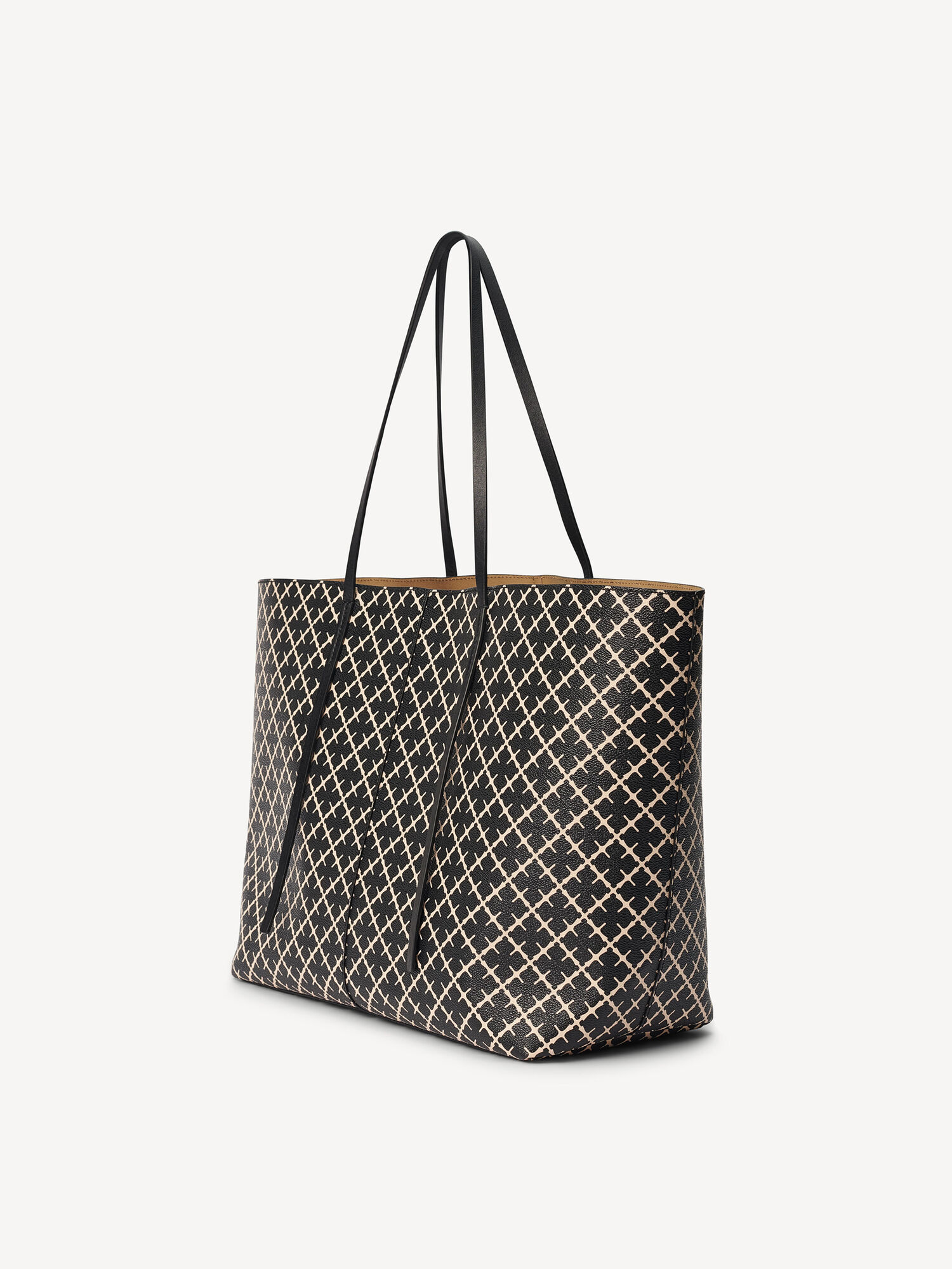 By Malene Birger Abi Printed Tote Vesker Svarte | NO_BB59608