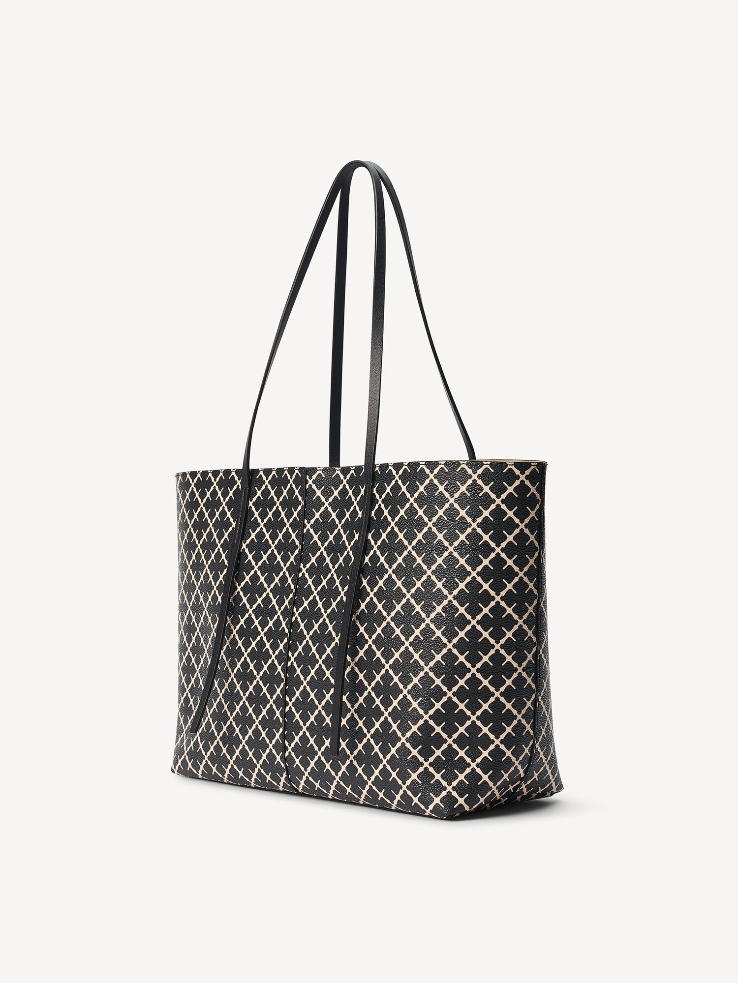 By Malene Birger Abigail Printed Tote Vesker Svarte | NO_BB65411