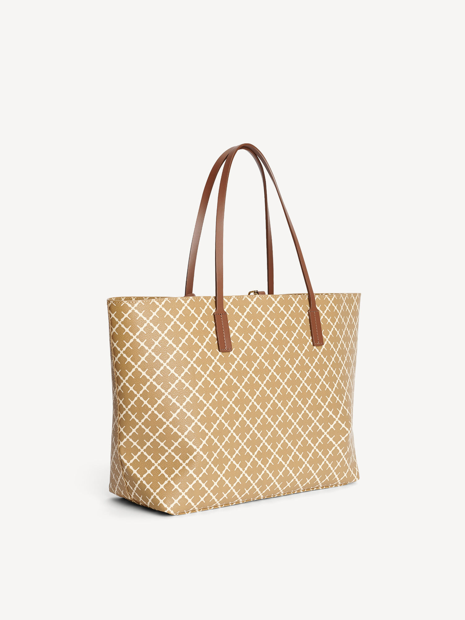 By Malene Birger Abigail Printed Tote Vesker Beige | NO_BB40767