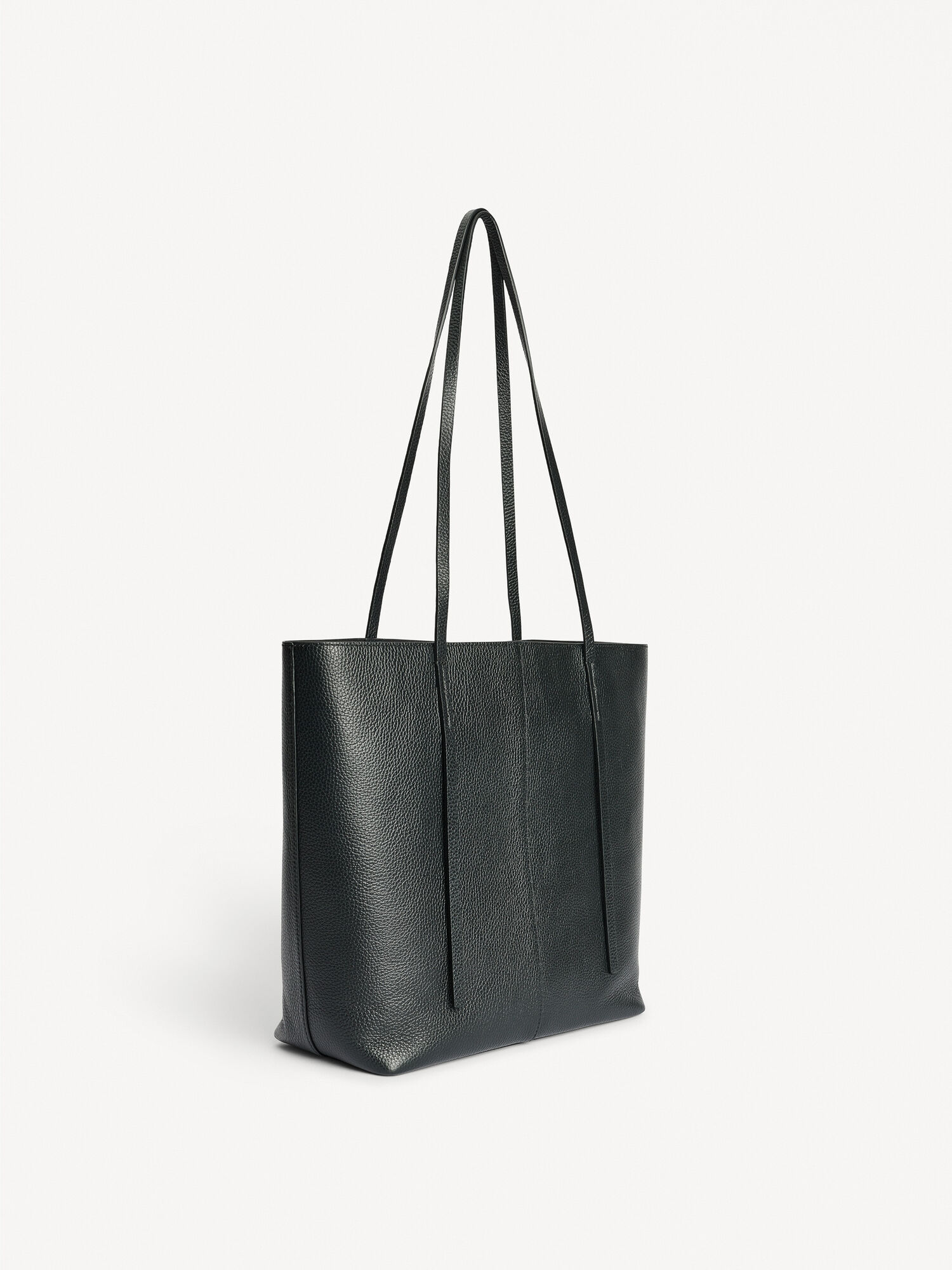 By Malene Birger Abilso Leather Tote Vesker Svarte | NO_BB67815