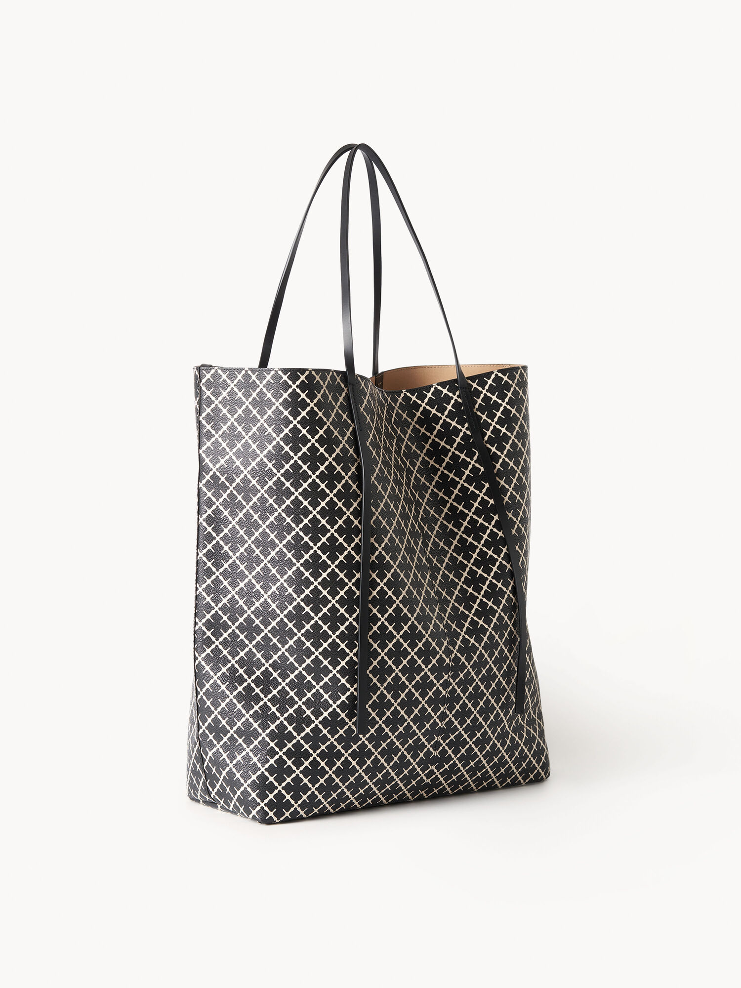 By Malene Birger Abrille Printed Tote Vesker Svarte | NO_BB35371