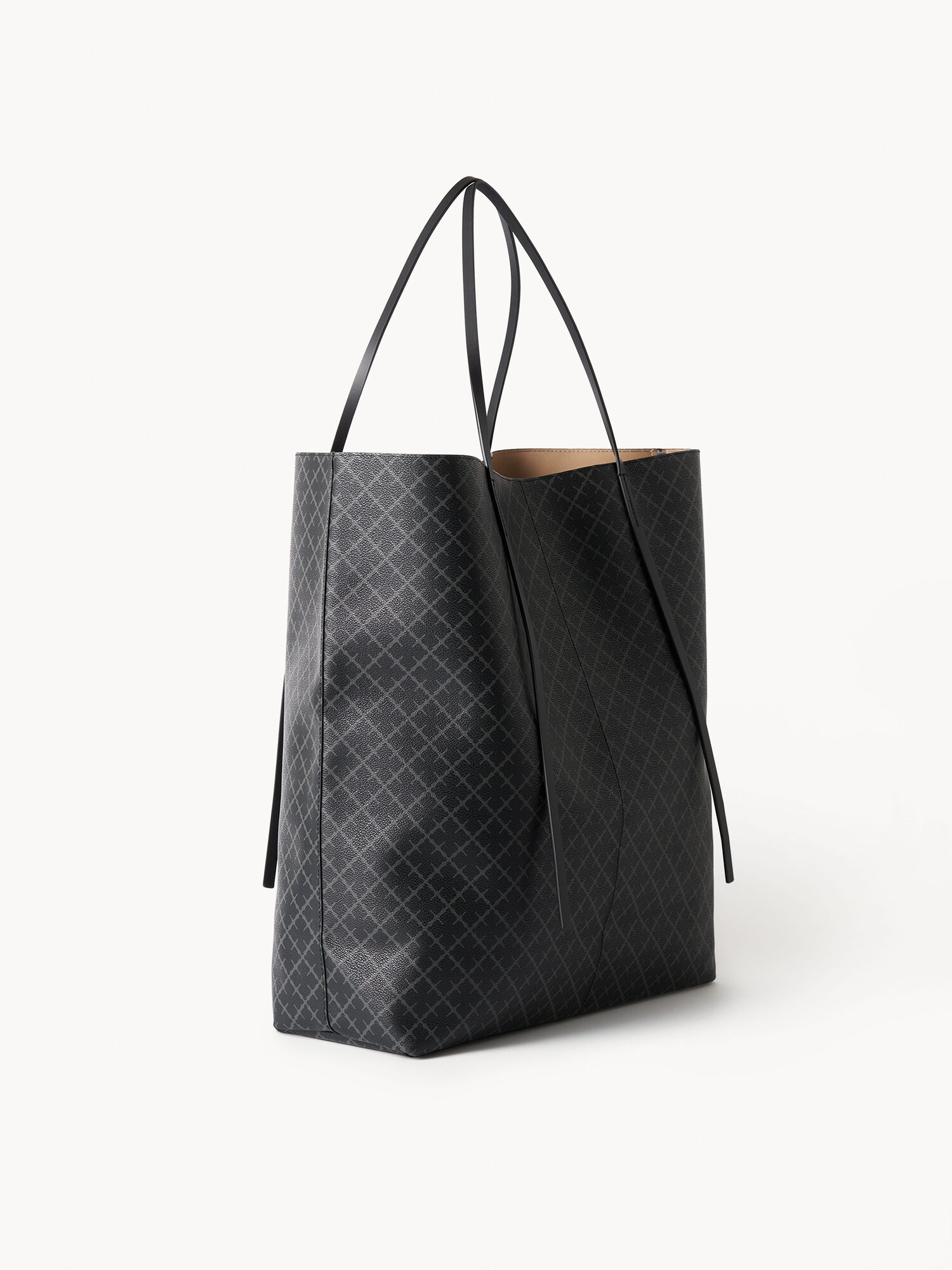 By Malene Birger Abrille Printed Tote Vesker Charcoal | NO_BB22950