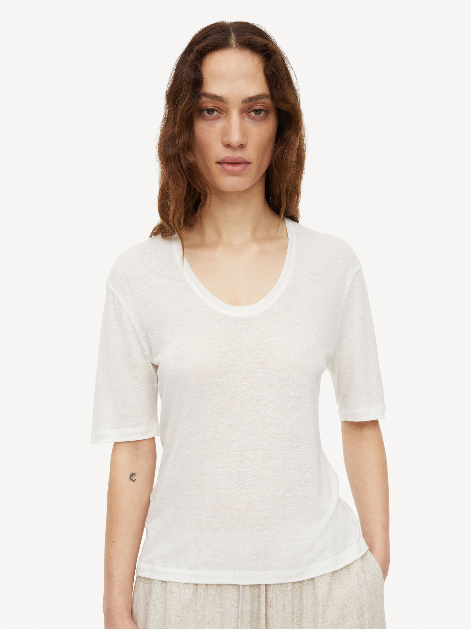 By Malene Birger Amaringa T-shirt Topper Hvite | NO_BB54234