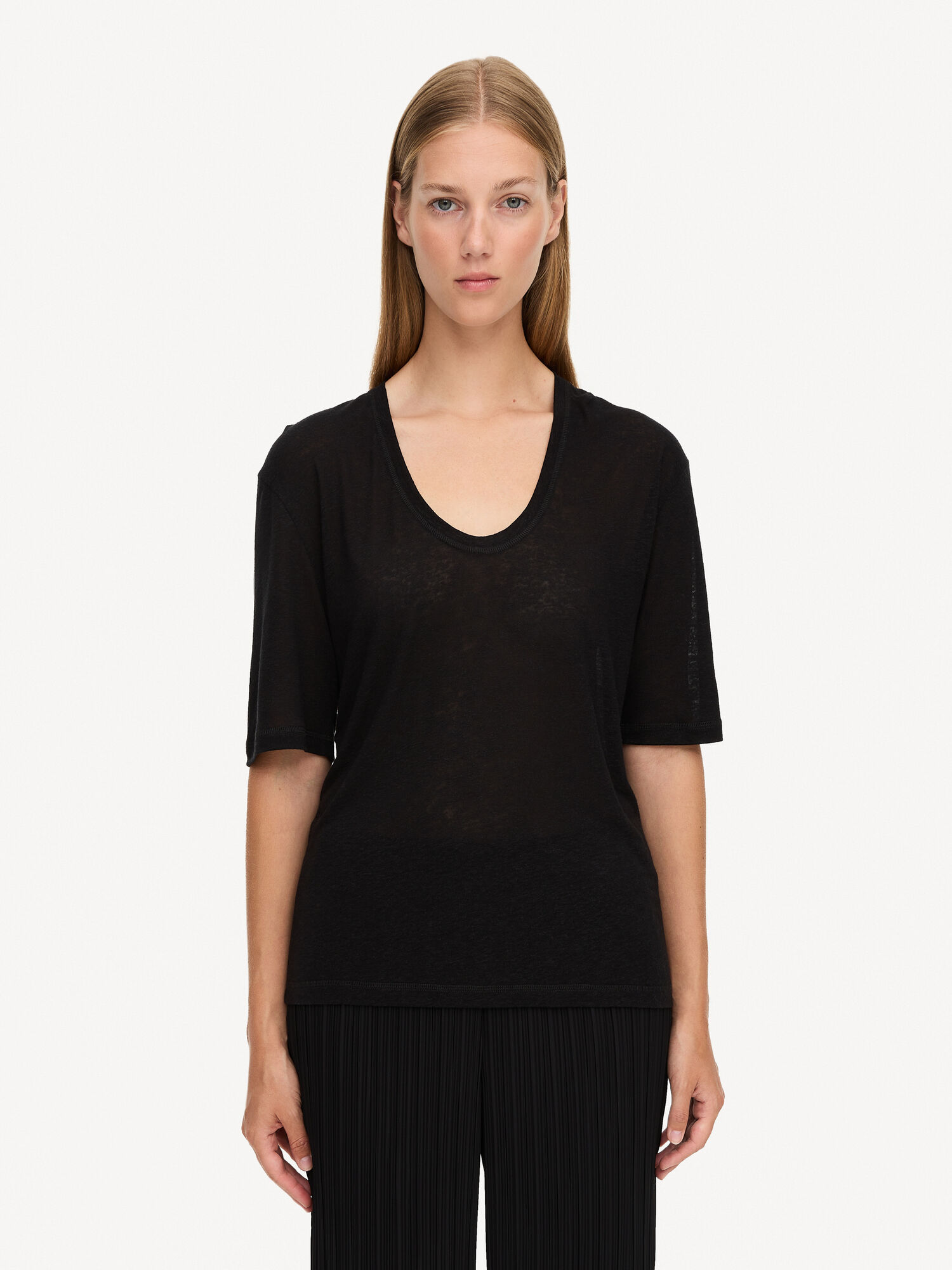 By Malene Birger Amaringa T-shirt Topper Svarte | NO_BB93901