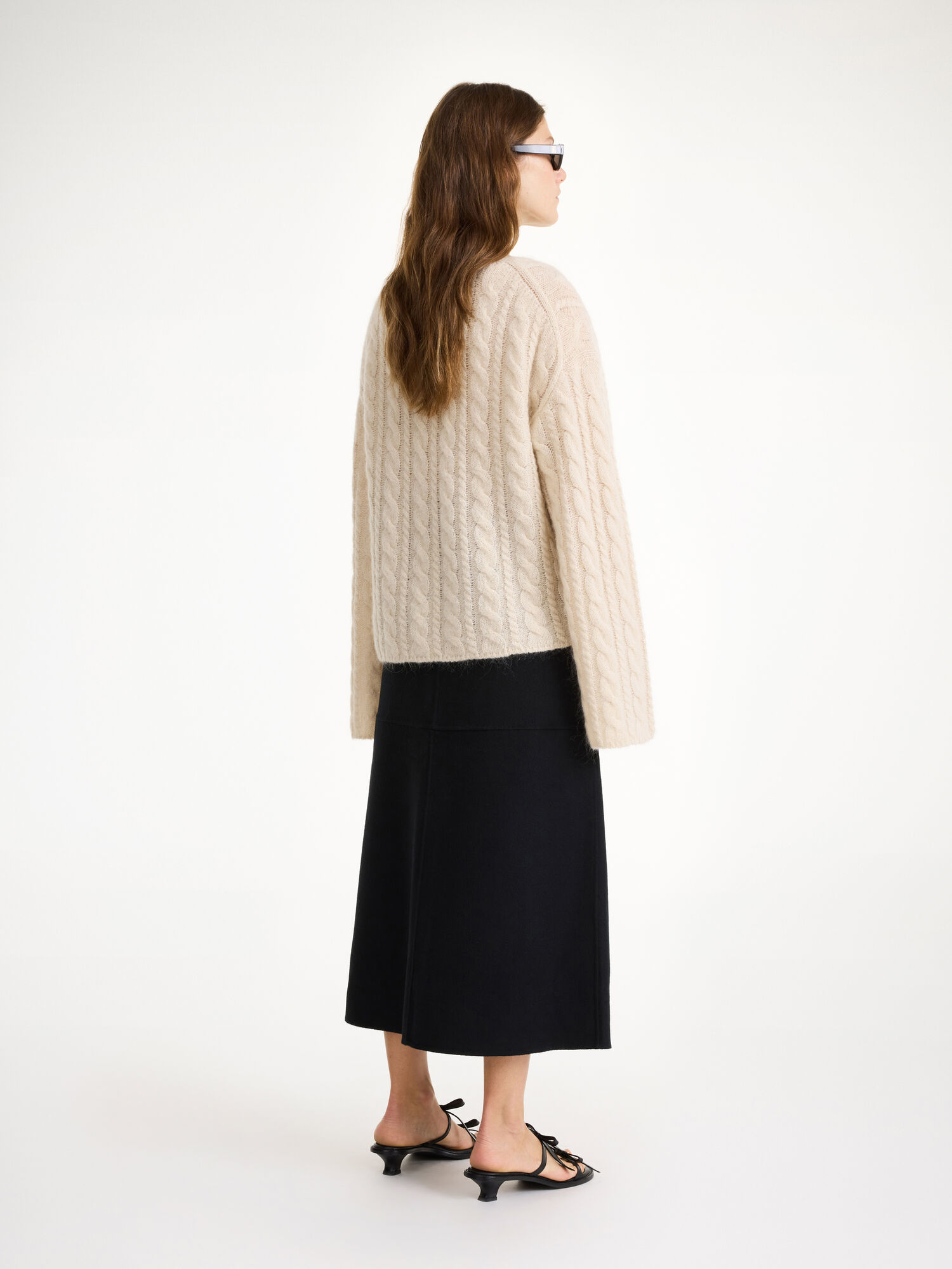 By Malene Birger Angello Wool Midi Skjørt Svarte | NO_BB45230