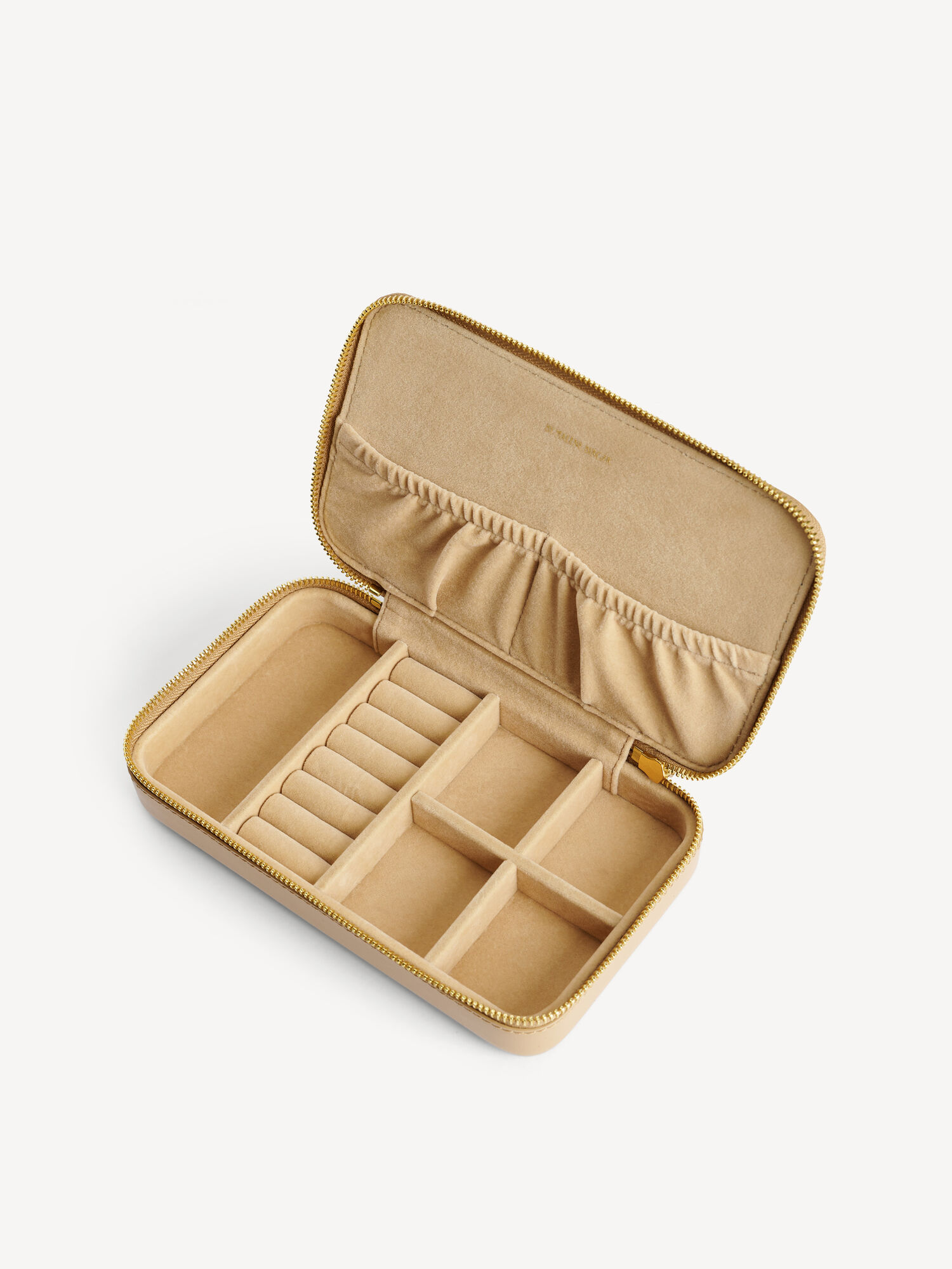 By Malene Birger Aya Cher Leather Jewellery Case Skjønnhetsvesker Sand | NO_BB45616