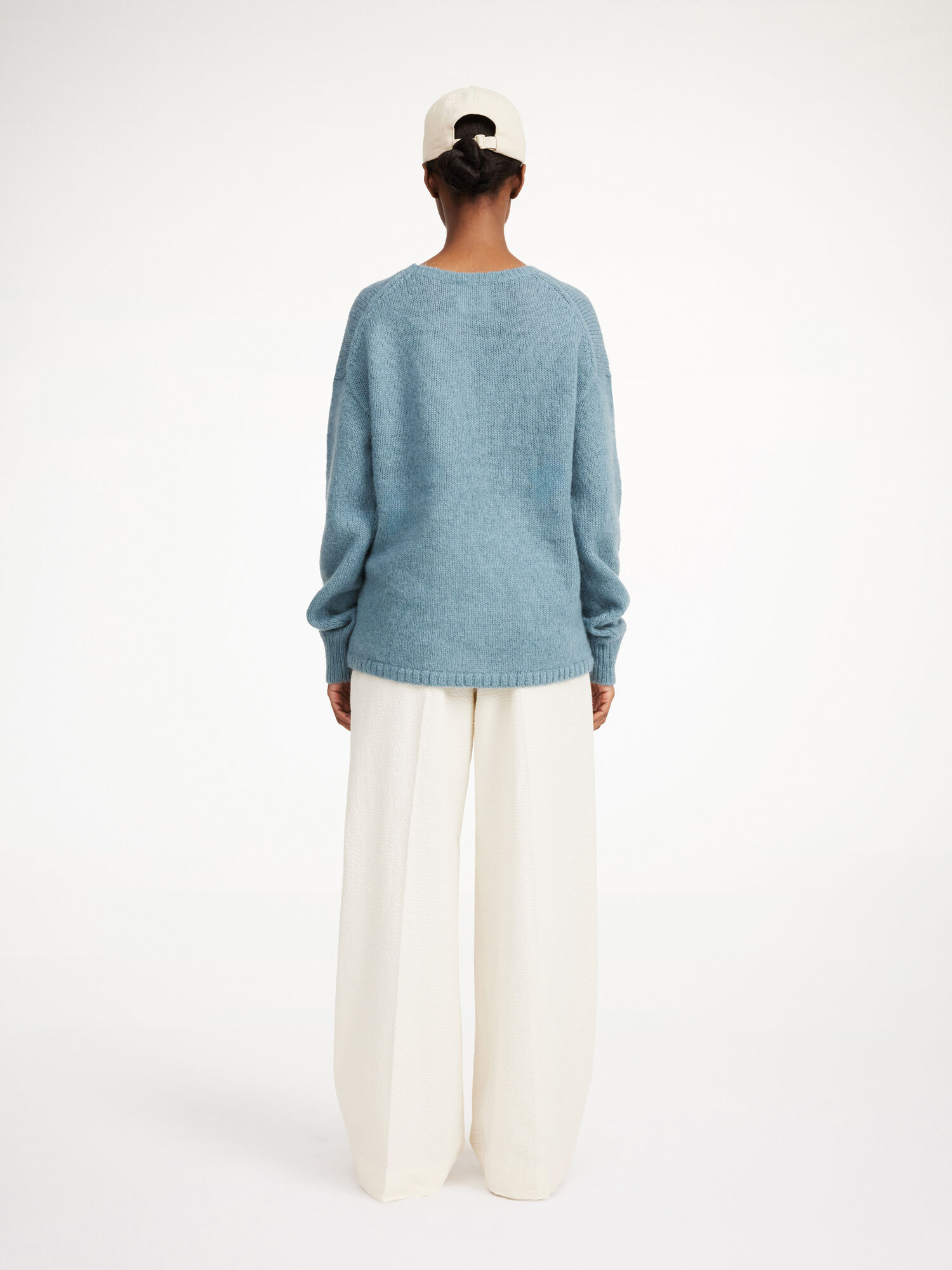 By Malene Birger Briella Mohair-blend Sweater Strikkevarer Cool Water | NO_BB45399