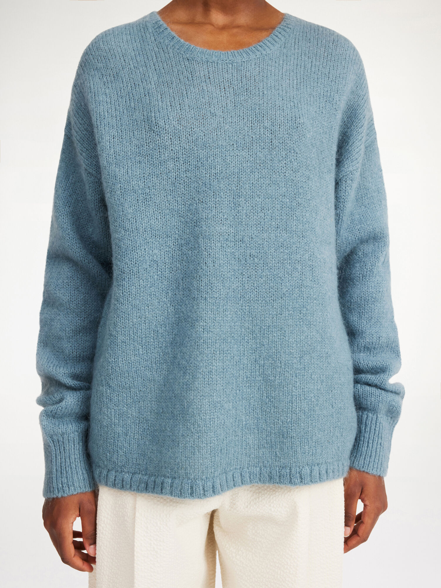 By Malene Birger Briella Mohair-blend Sweater Strikkevarer Cool Water | NO_BB45399