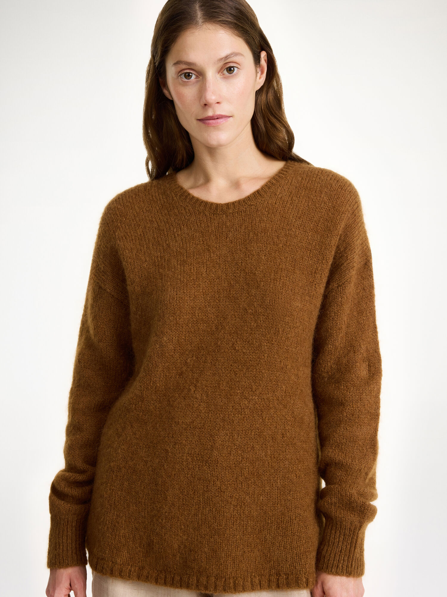 By Malene Birger Briella Mohair-blend Sweater Strikkevarer Bison | NO_BB59661