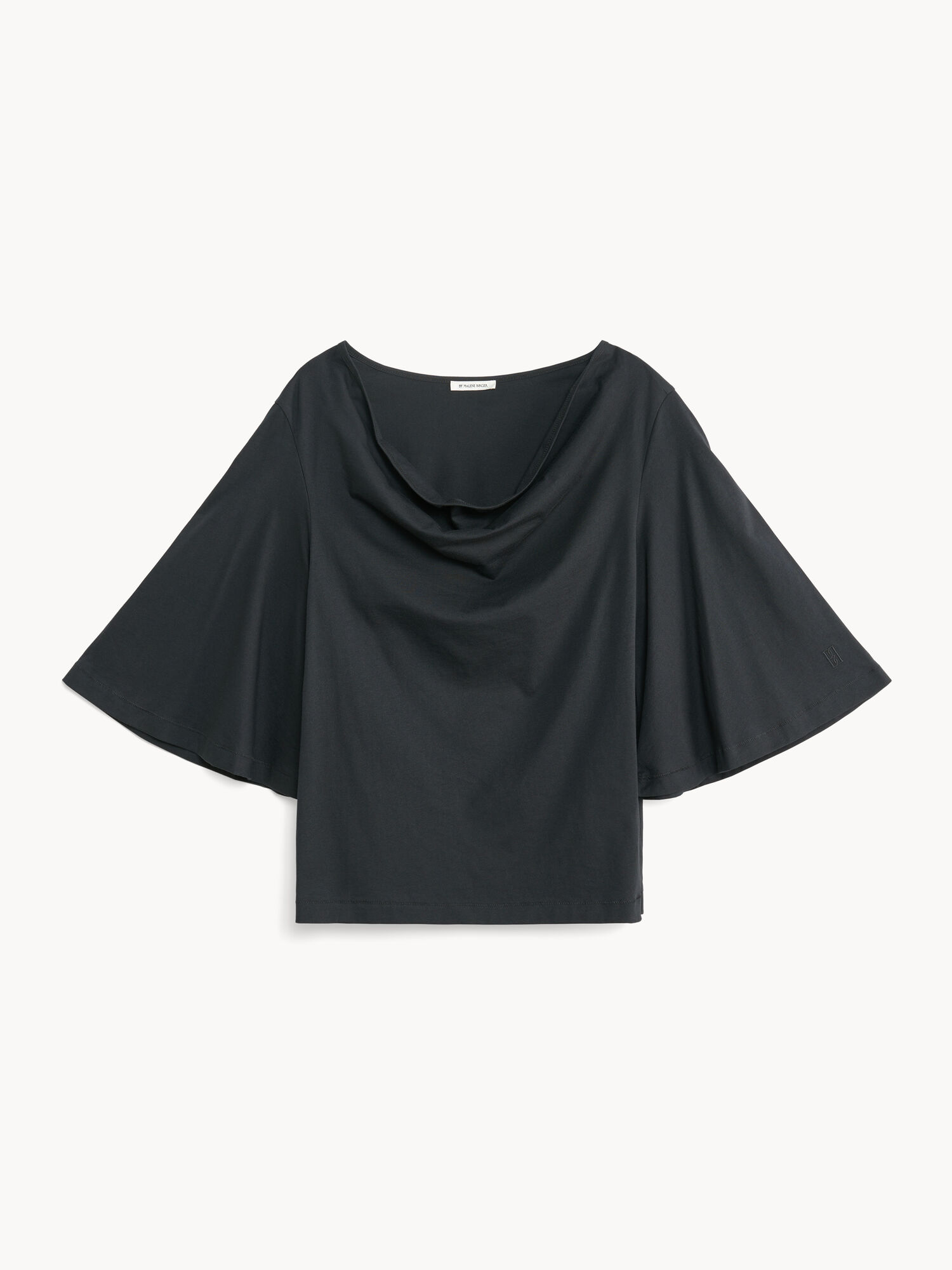 By Malene Birger Bryar Organic Cotton T-shirt Topper Svarte | NO_BB93340