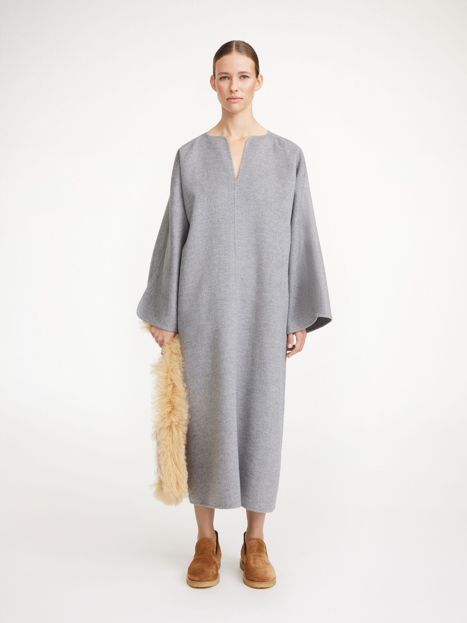 By Malene Birger Cais Maxi Kjole Grå | NO_BB83456