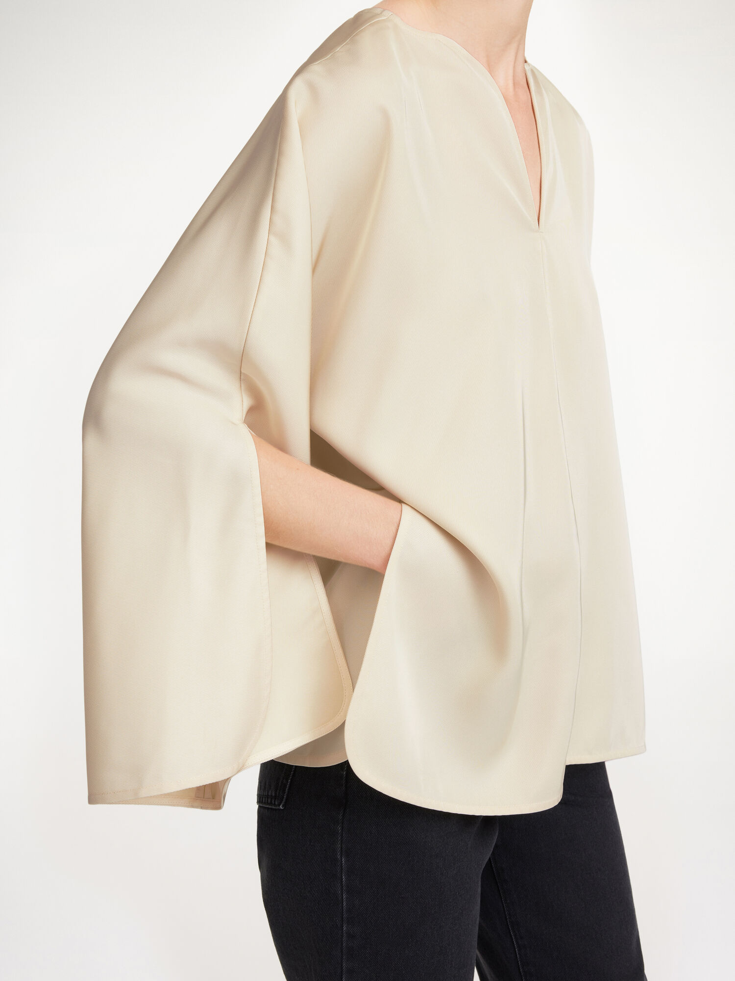 By Malene Birger Calias Tunic-style Blouse Skjorte Pisket Krem | NO_BB23026