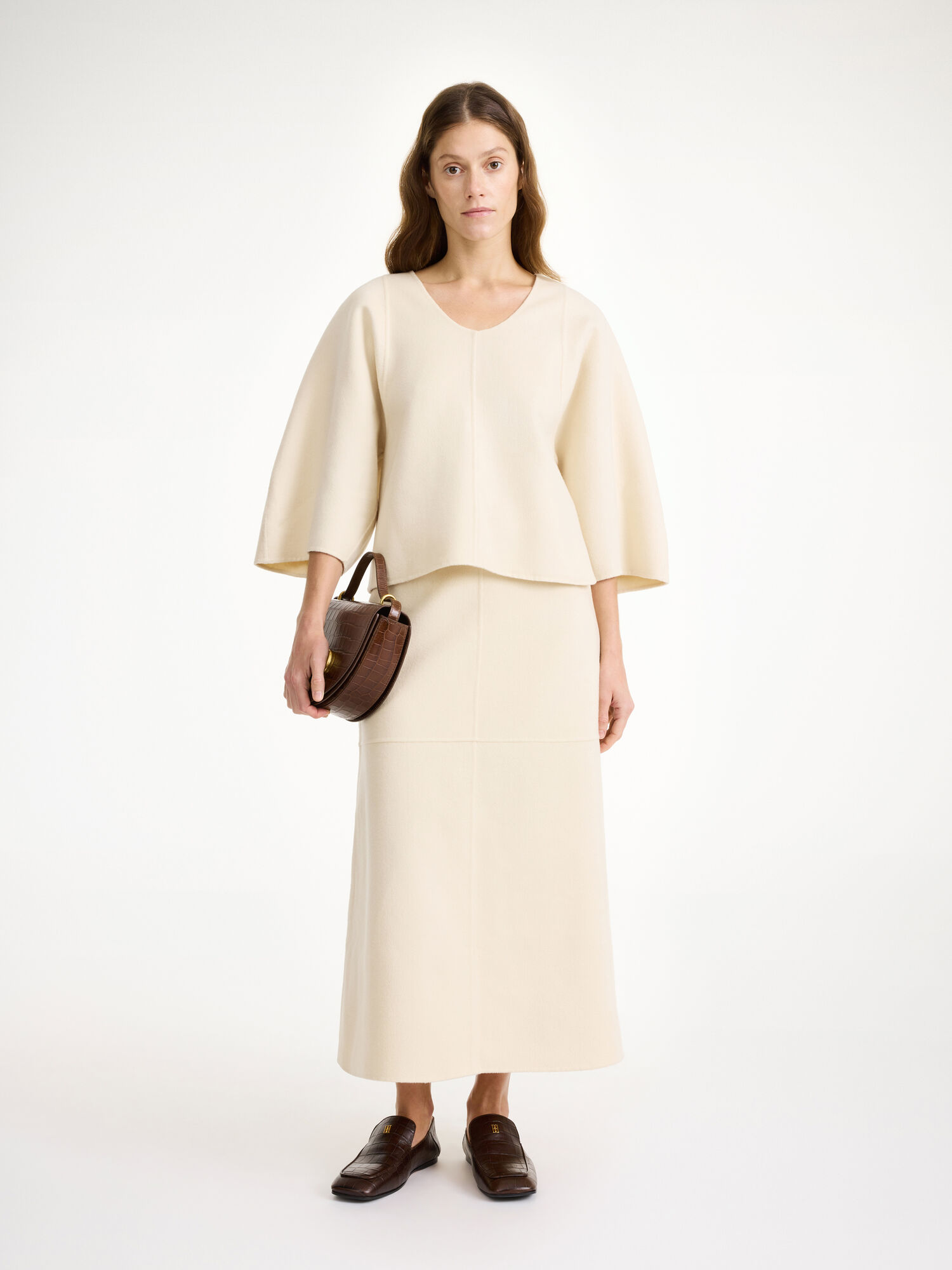 By Malene Birger Calya Wool Blouse Skjorte Pearl | NO_BB11536