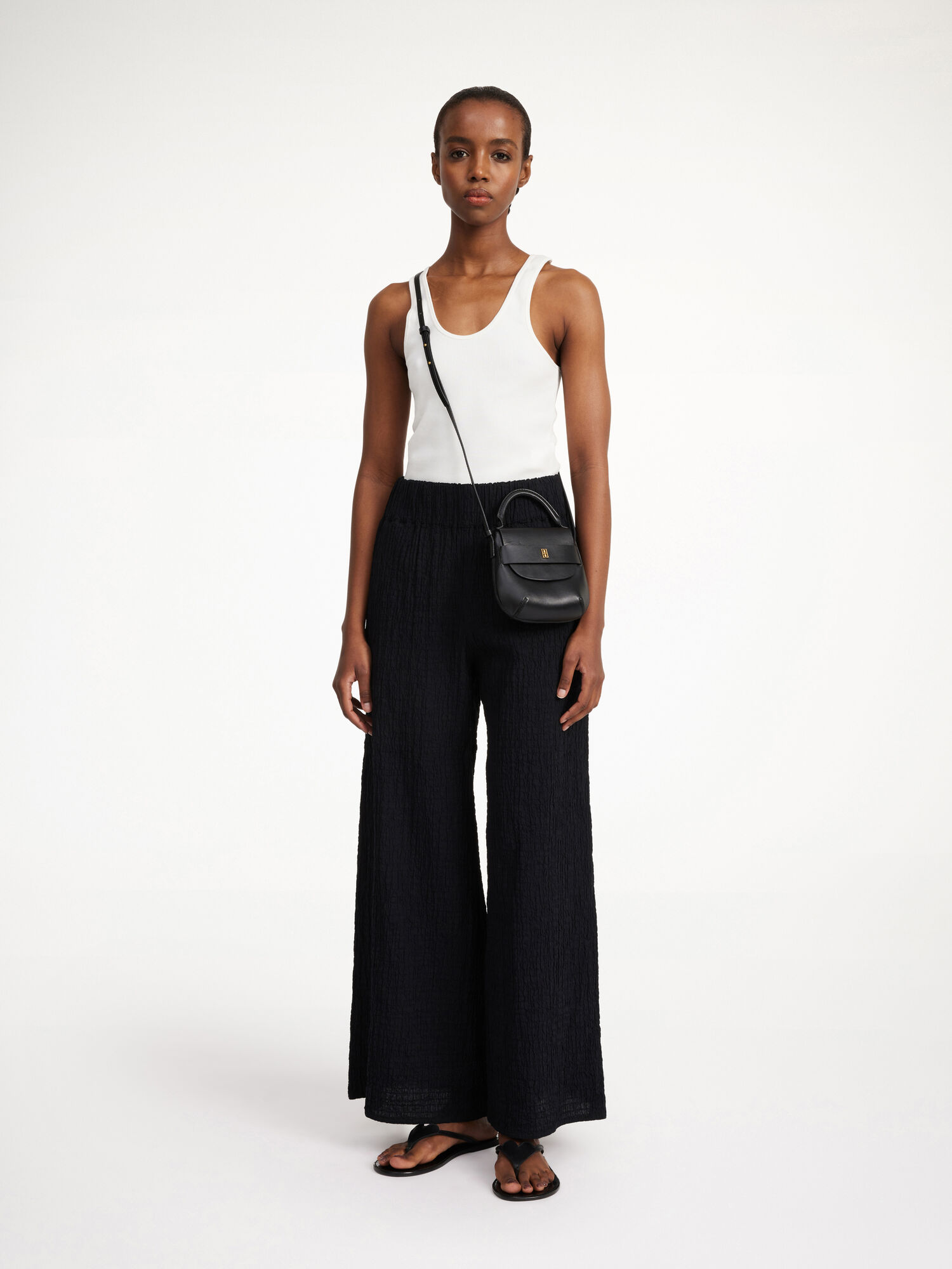 By Malene Birger Campine Wide-leg Bukser Svarte | NO_BB31839