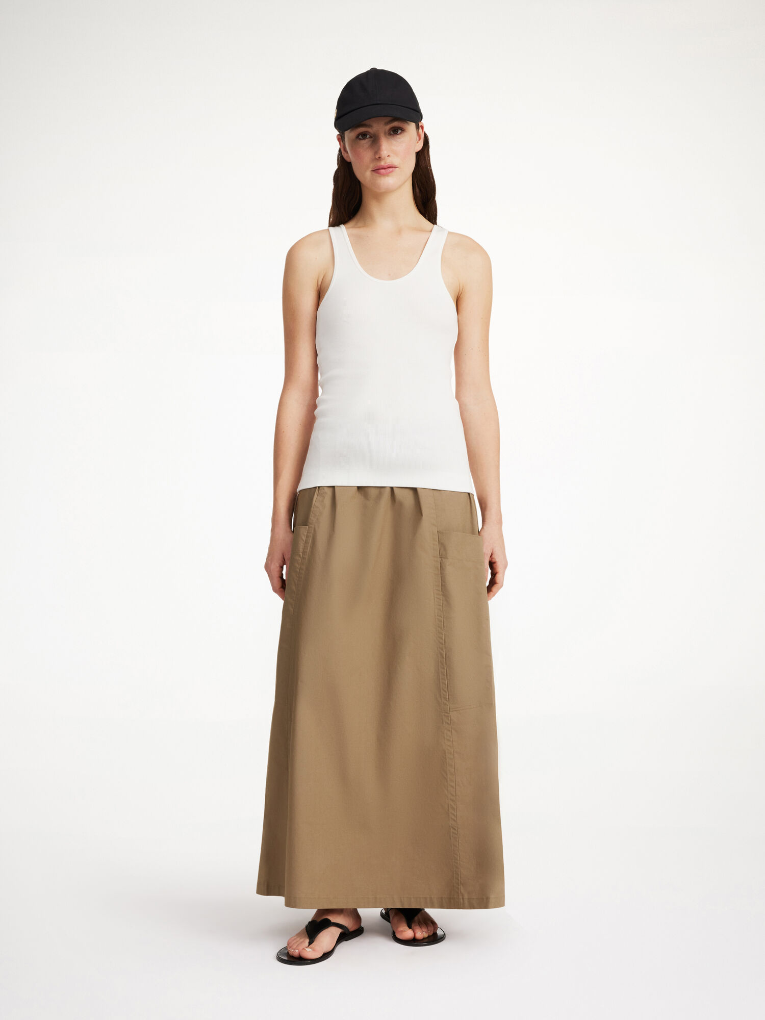 By Malene Birger Catterine Organic Cotton Maxi Skjørt Shitake | NO_BB77838