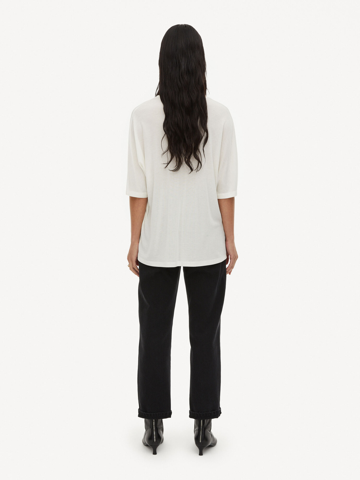 By Malene Birger Cevina Oversized T-shirt Topper Hvite | NO_BB47829