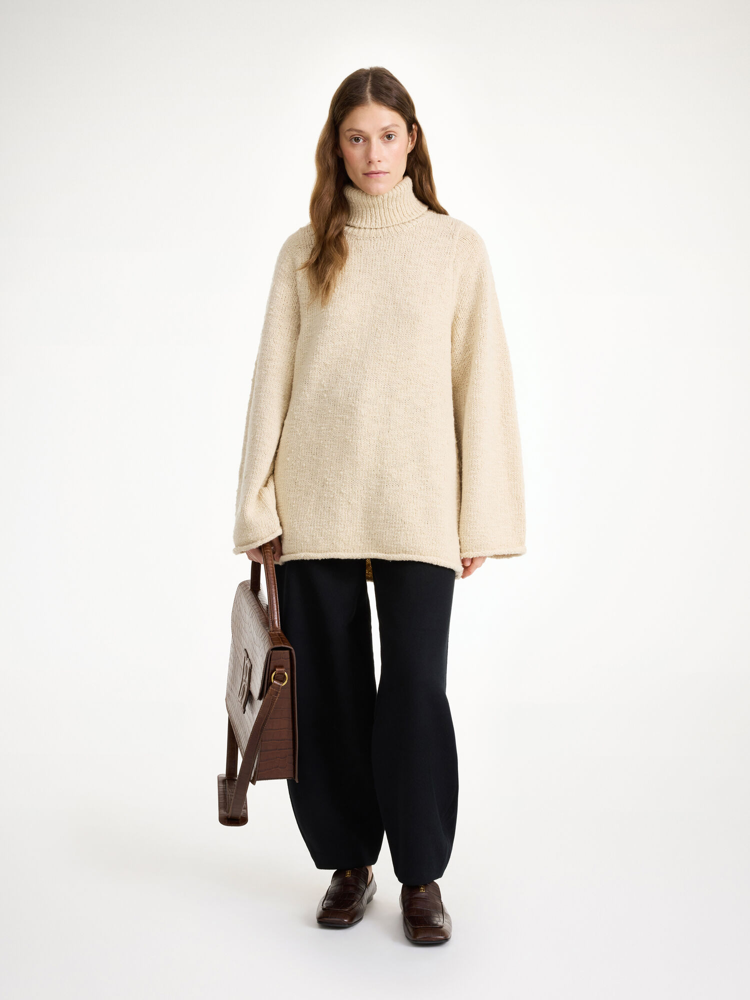 By Malene Birger Charice Wool Sweater Strikkevarer Oyster Gray | NO_BB31030