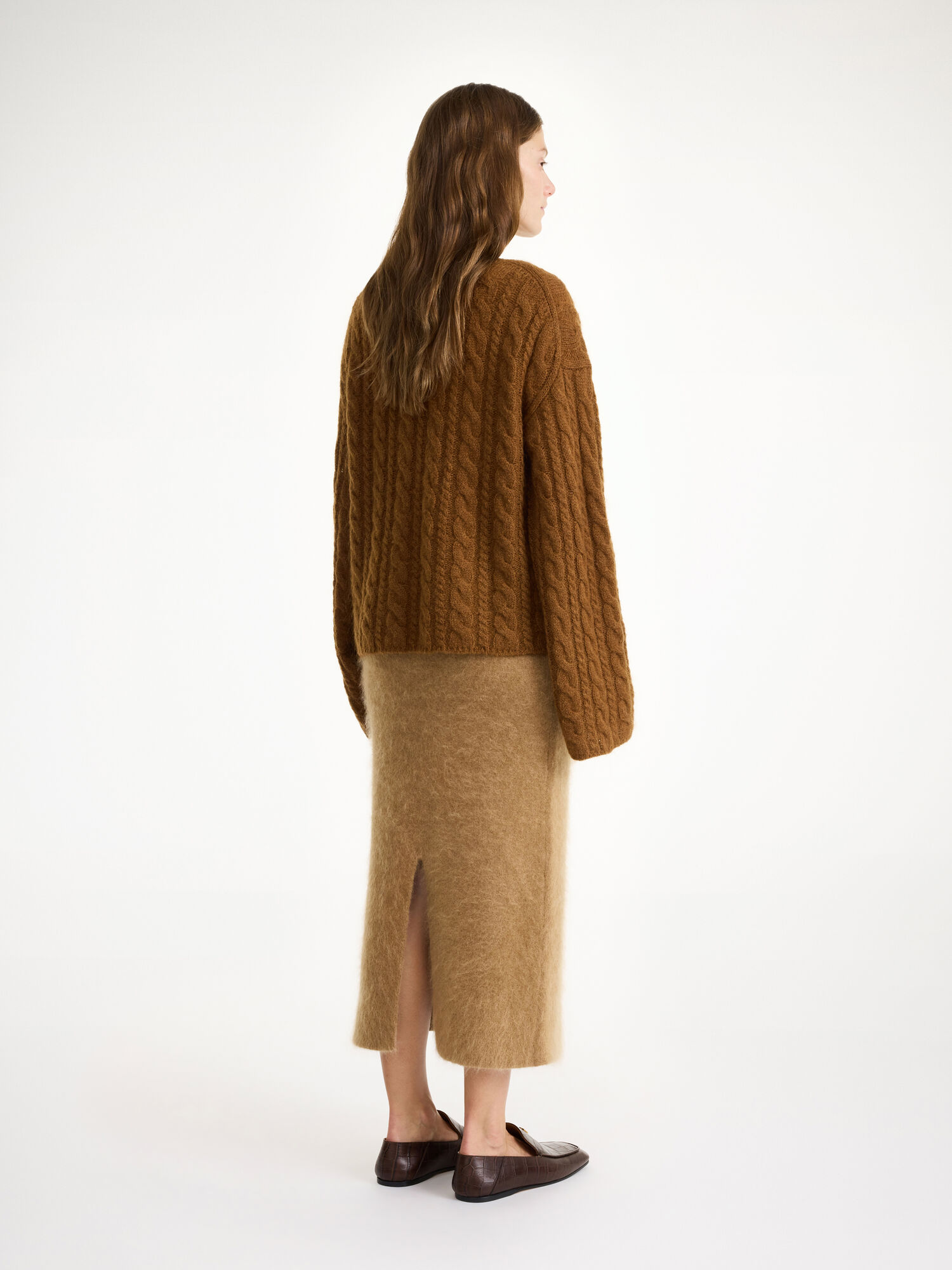 By Malene Birger Cierra Cable-knit Sweater Strikkevarer Bison | NO_BB51144