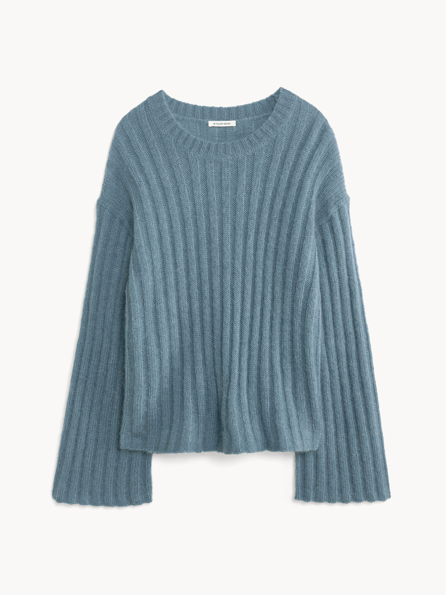 By Malene Birger Cierra Ribbed Sweater Strikkevarer Cool Water | NO_BB12877