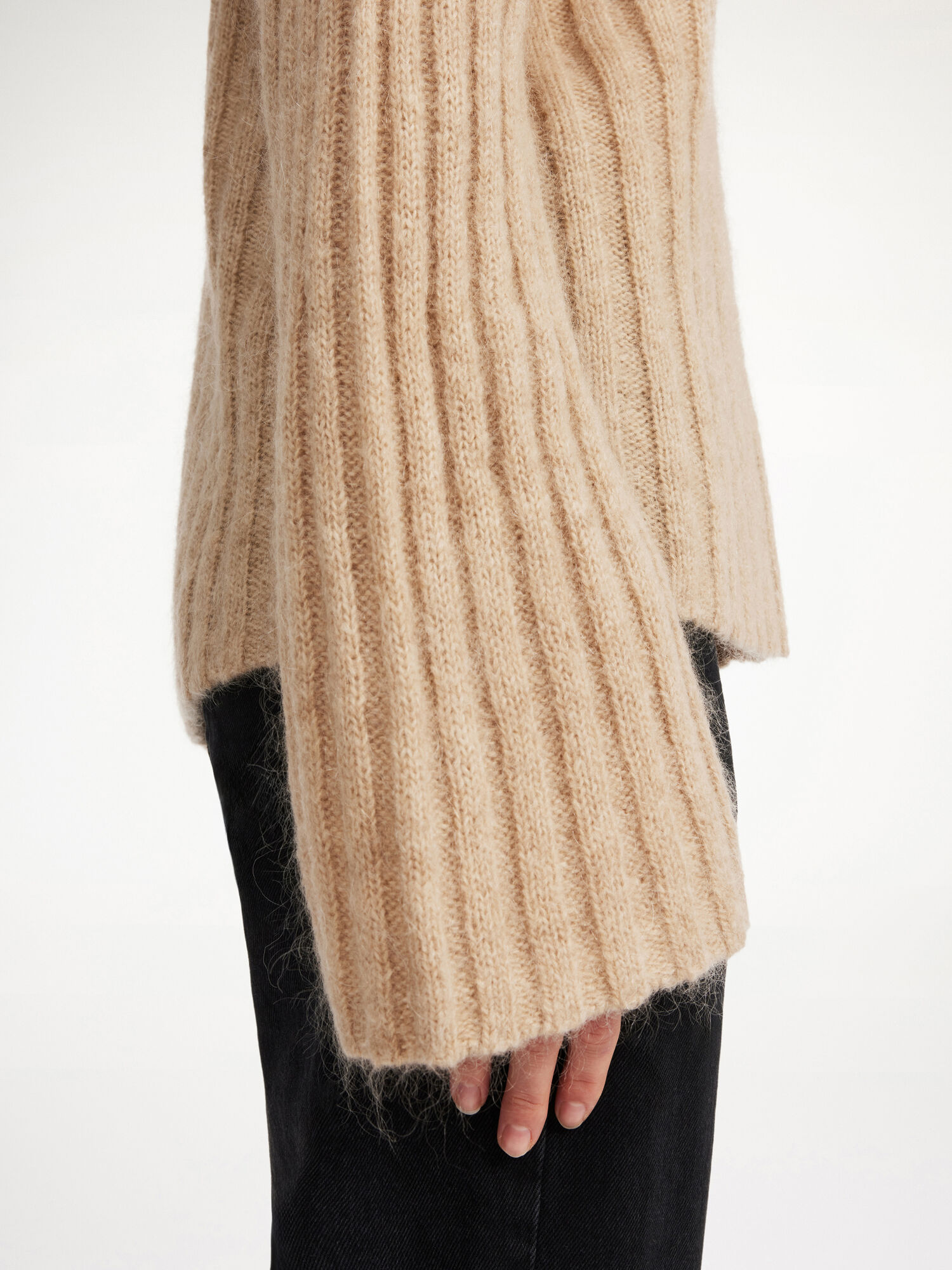 By Malene Birger Cierra Ribbed Sweater Strikkevarer Beige | NO_BB99534