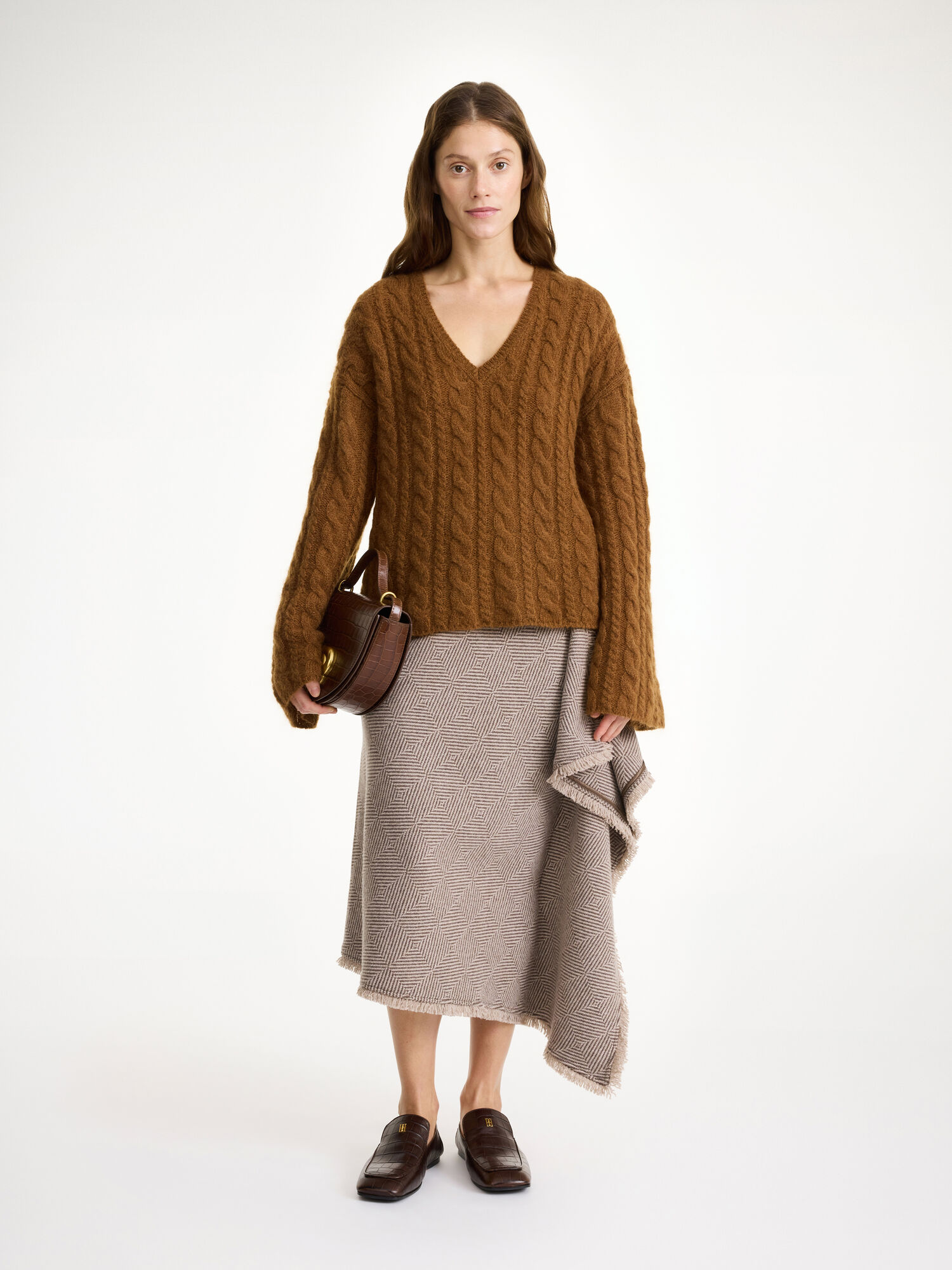 By Malene Birger Cimone Cable-knit Sweater Strikkevarer Bison | NO_BB91235