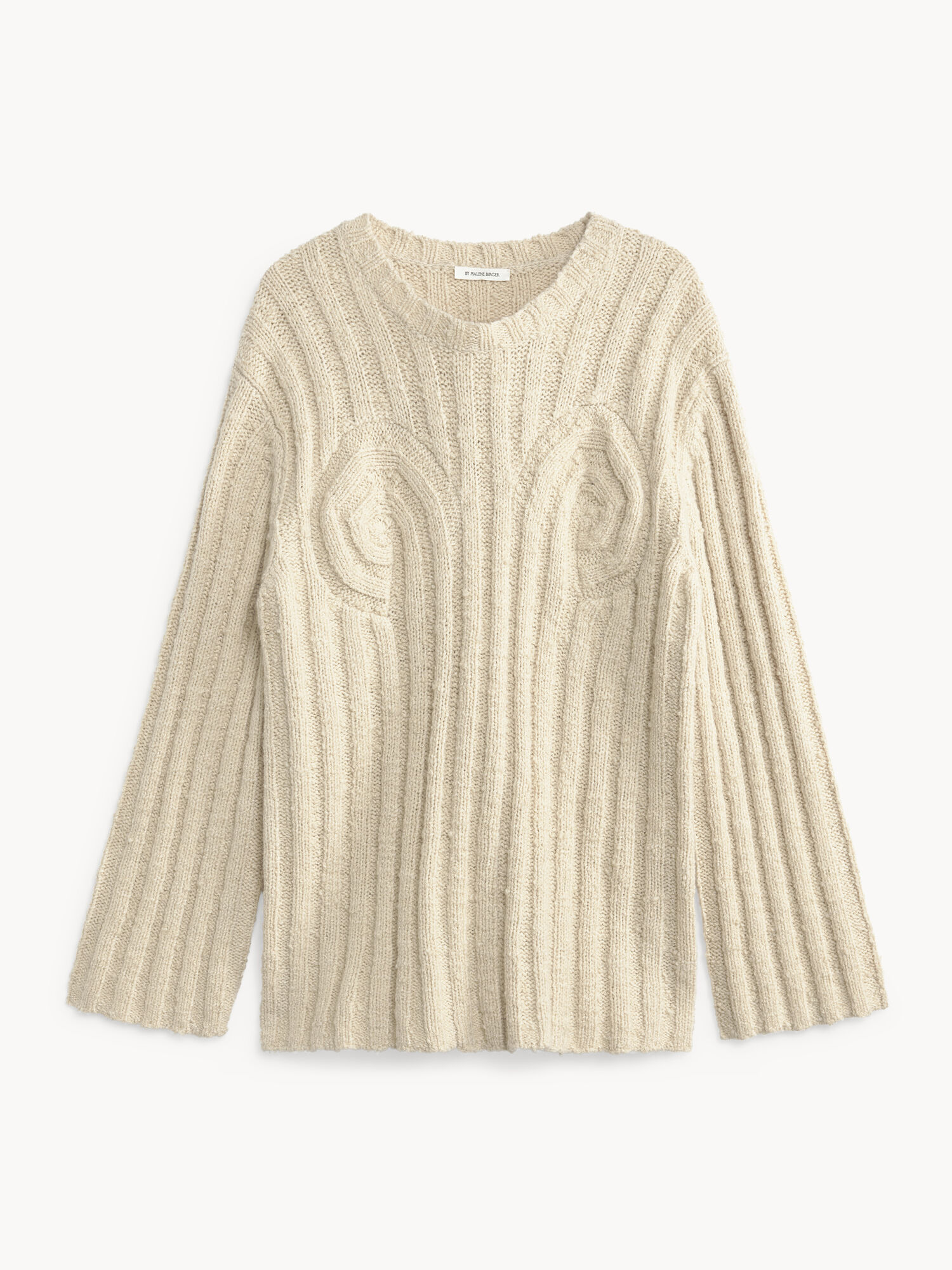 By Malene Birger Cirra Ribbed Sweater Strikkevarer Oyster Gray | NO_BB97843