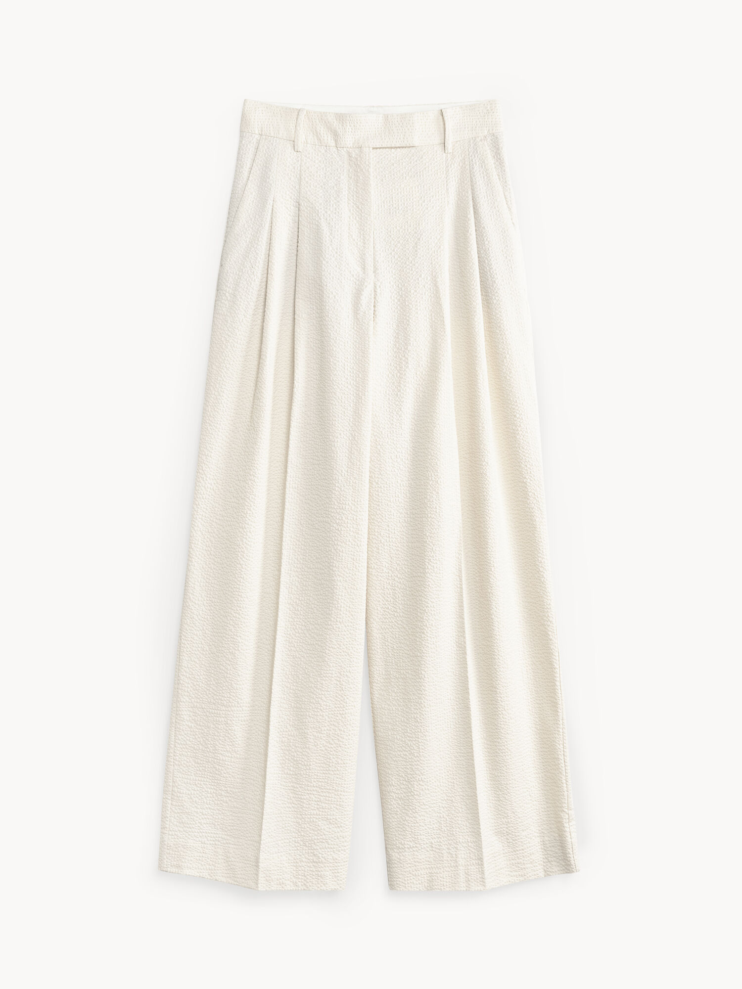 By Malene Birger Cymbaria High-waisted Bukser Hvite | NO_BB59304