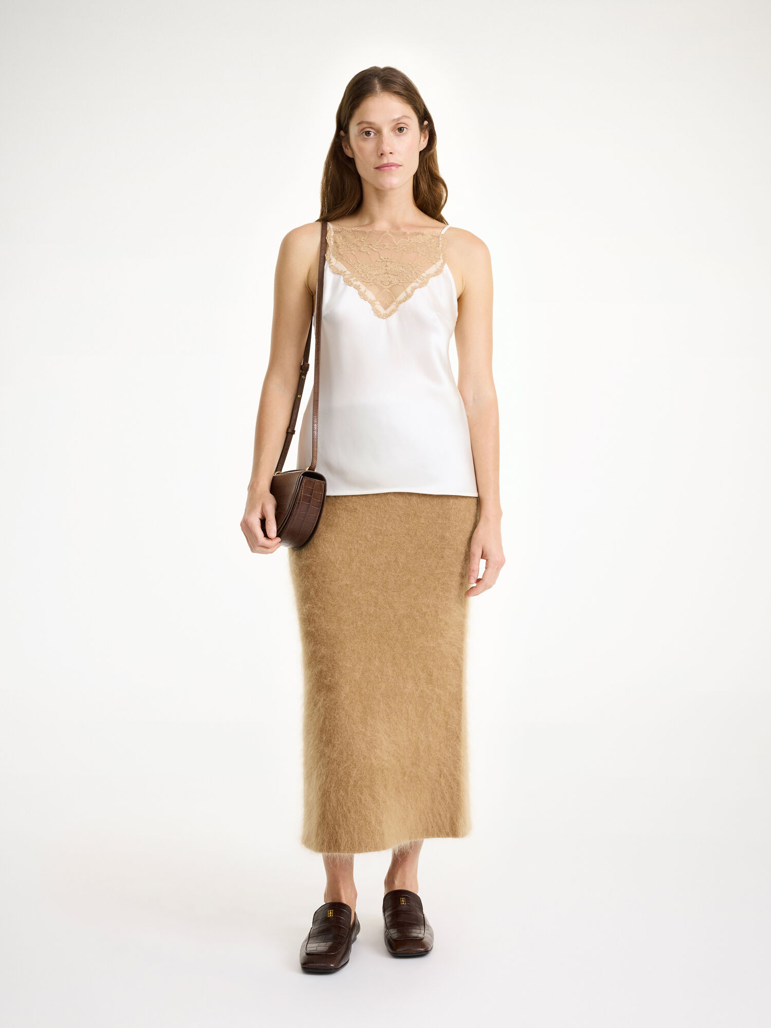 By Malene Birger Estille Midi Skirt Strikkevarer Brune | NO_BB77425