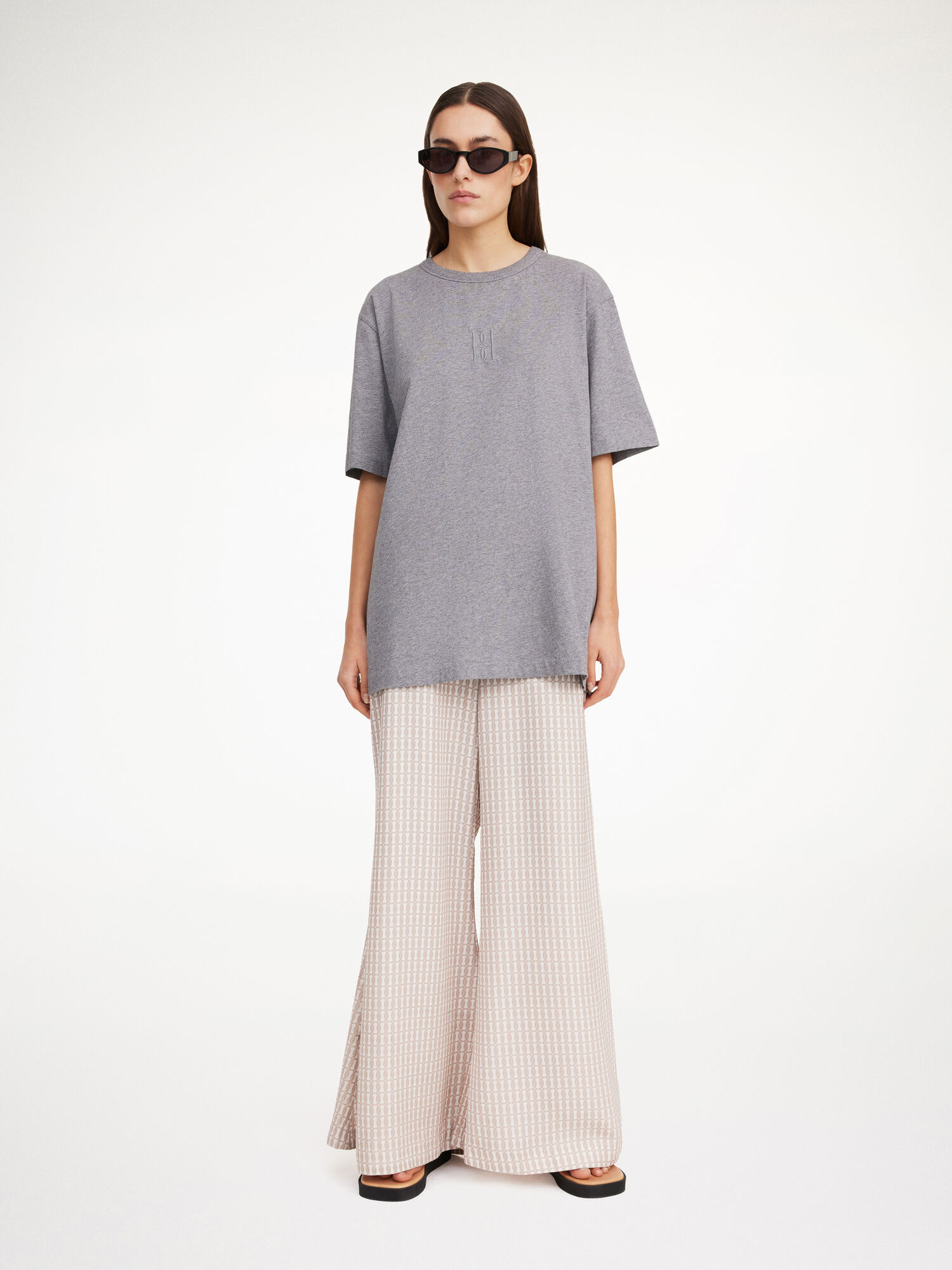 By Malene Birger Fayeh Organic Cotton T-shirt Topper Grå | NO_BB89083