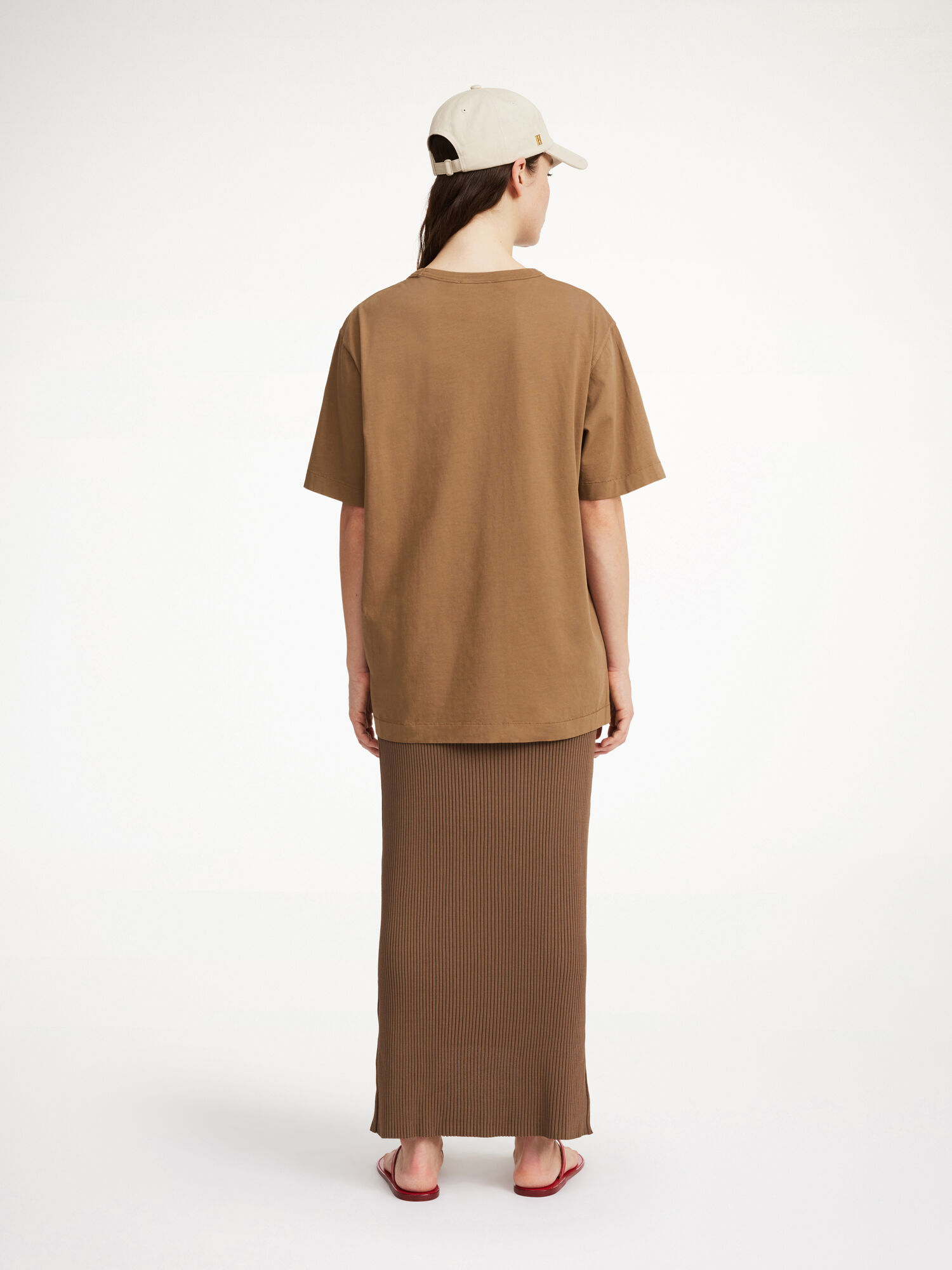 By Malene Birger Fayeh Organic Cotton T-shirt Topper Shitake | NO_BB15400