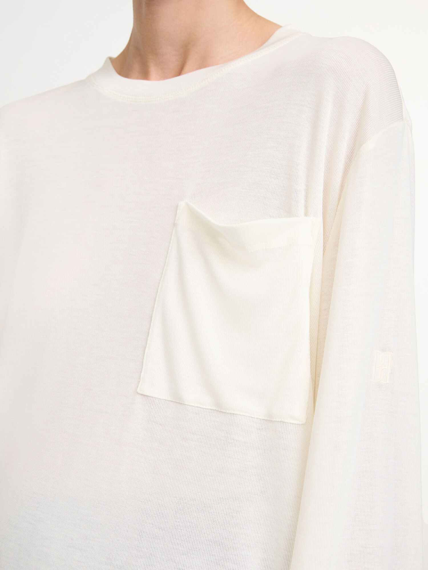 By Malene Birger Fayeh Oversized Longsleeve Topper Hvite | NO_BB59055