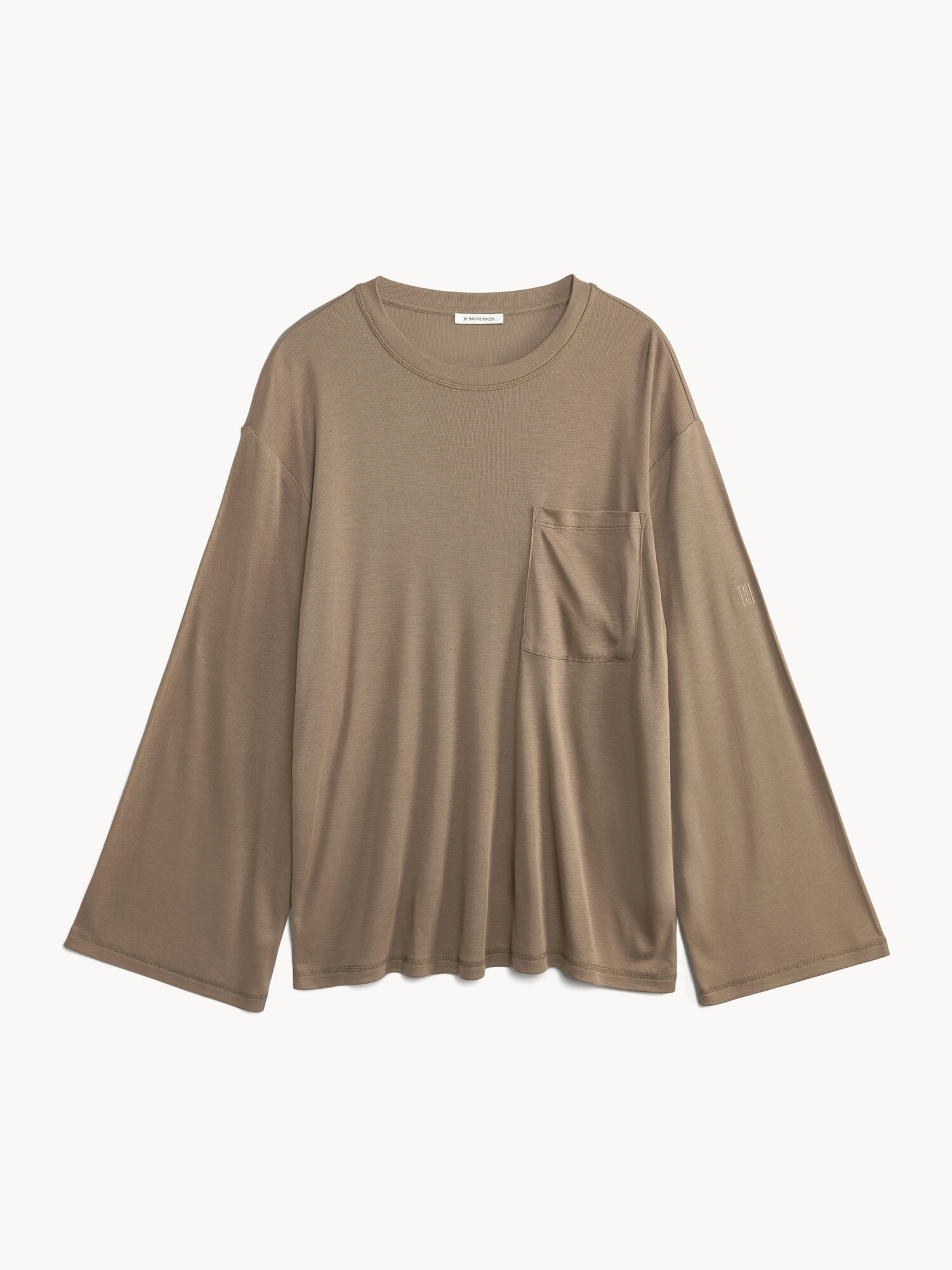 By Malene Birger Fayeh Oversized Longsleeve Topper Shitake | NO_BB78071