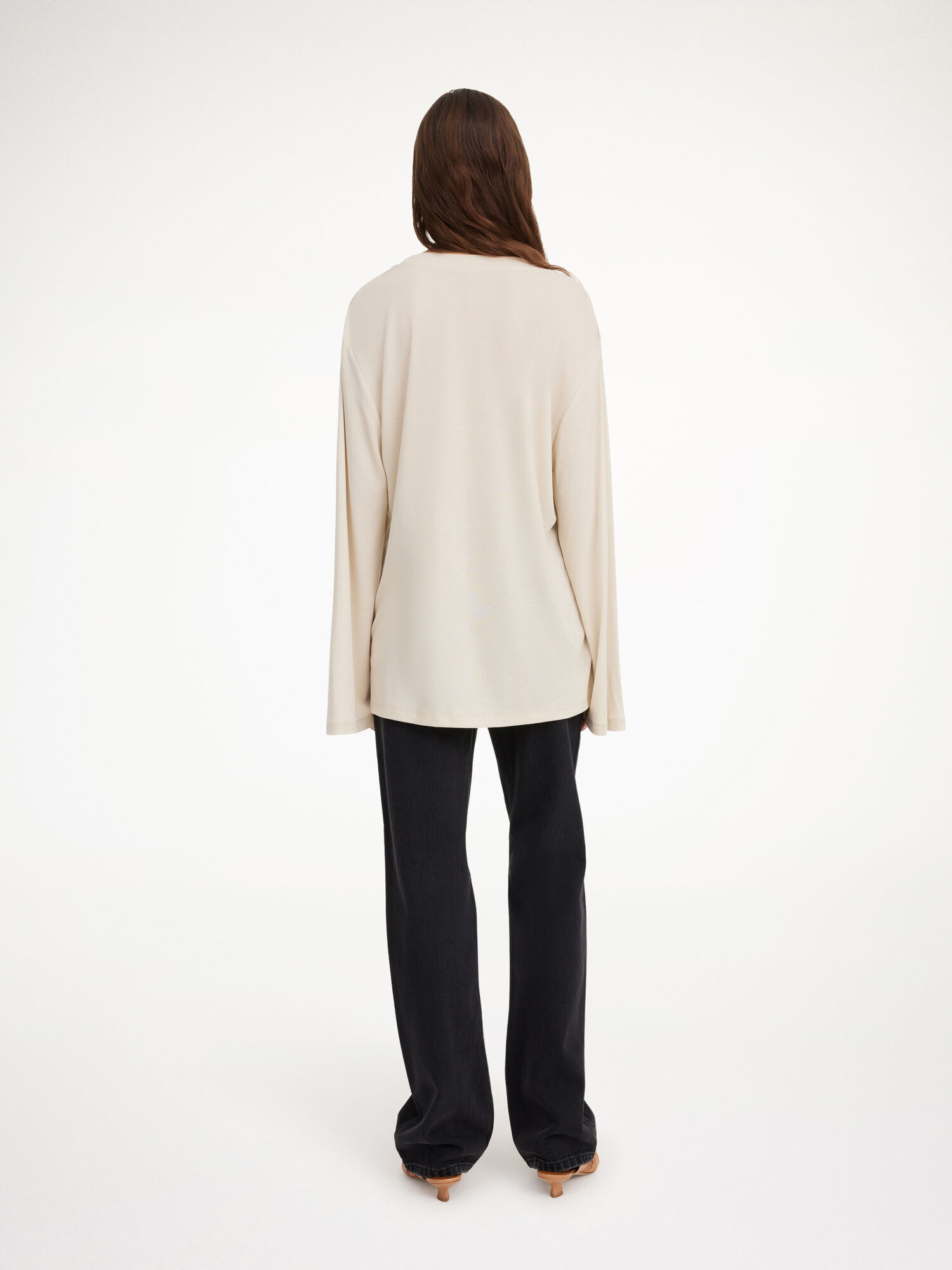 By Malene Birger Fayeh Oversized Longsleeve Topper Oyster Gray | NO_BB38766