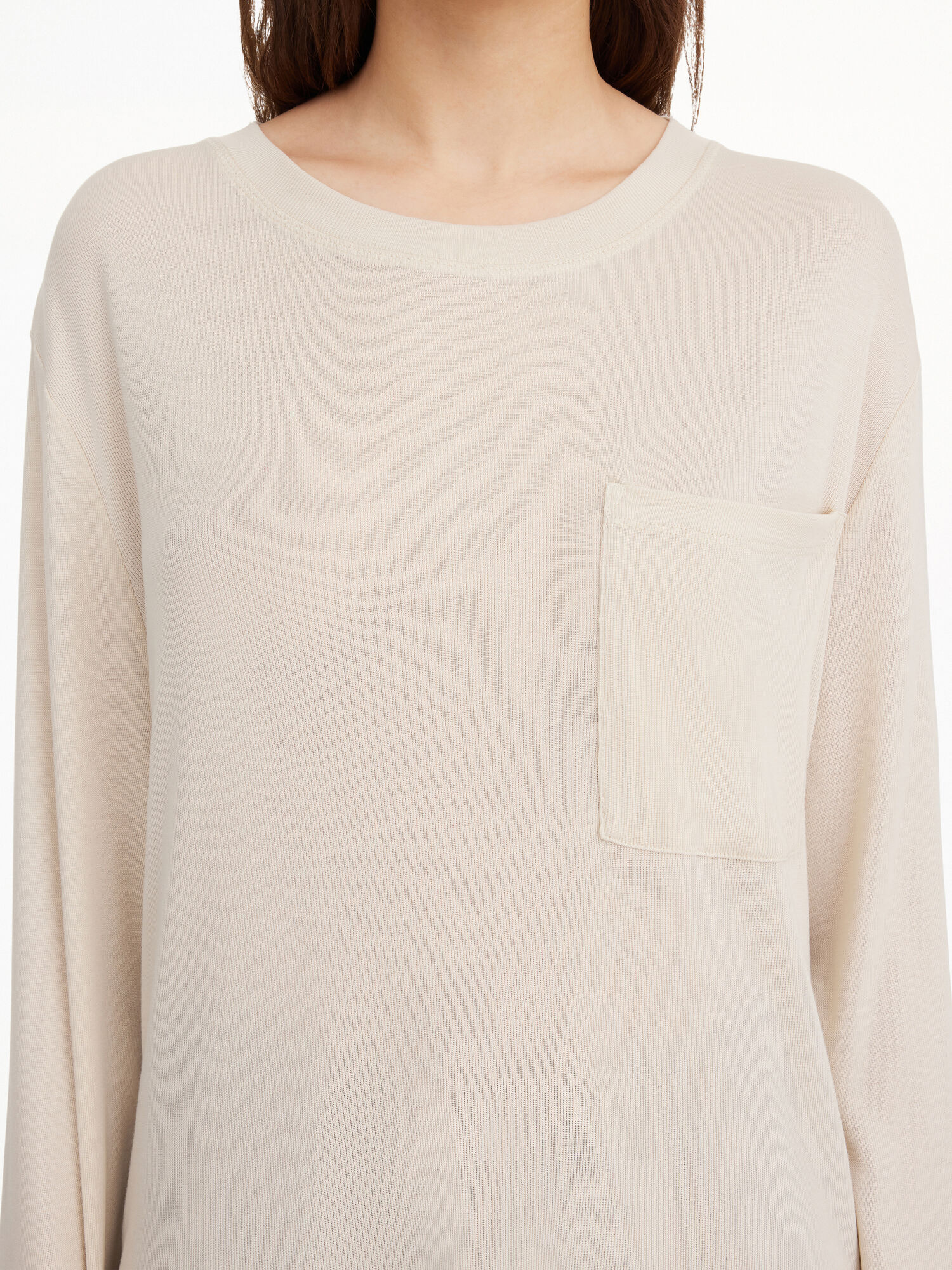 By Malene Birger Fayeh Oversized Longsleeve Topper Oyster Gray | NO_BB38766