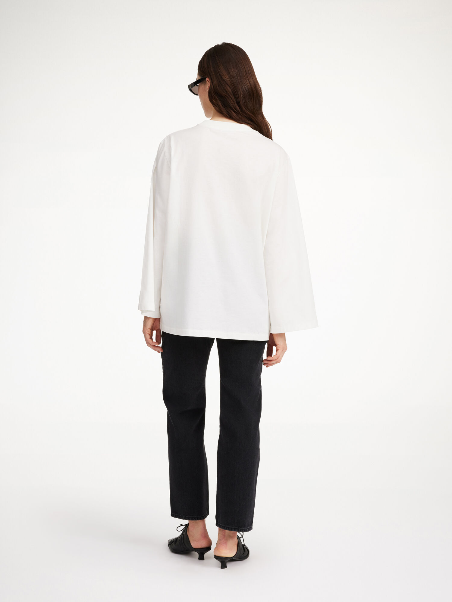 By Malene Birger Fayeh Oversized Longsleeve Topper Hvite | NO_BB91222