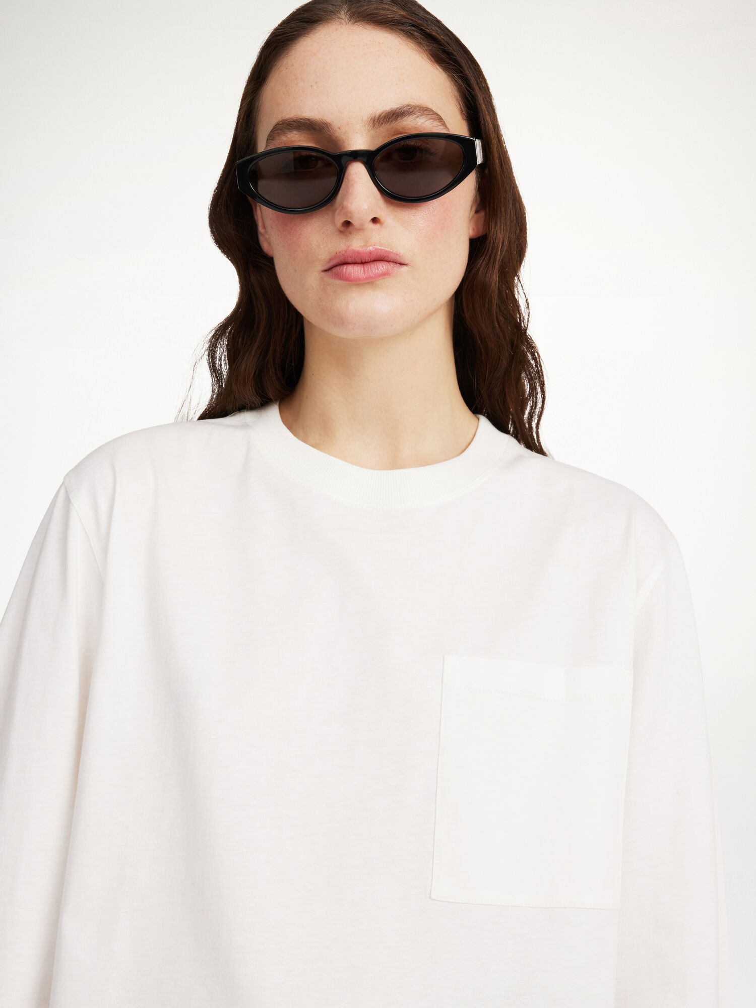 By Malene Birger Fayeh Oversized Longsleeve Topper Hvite | NO_BB91222