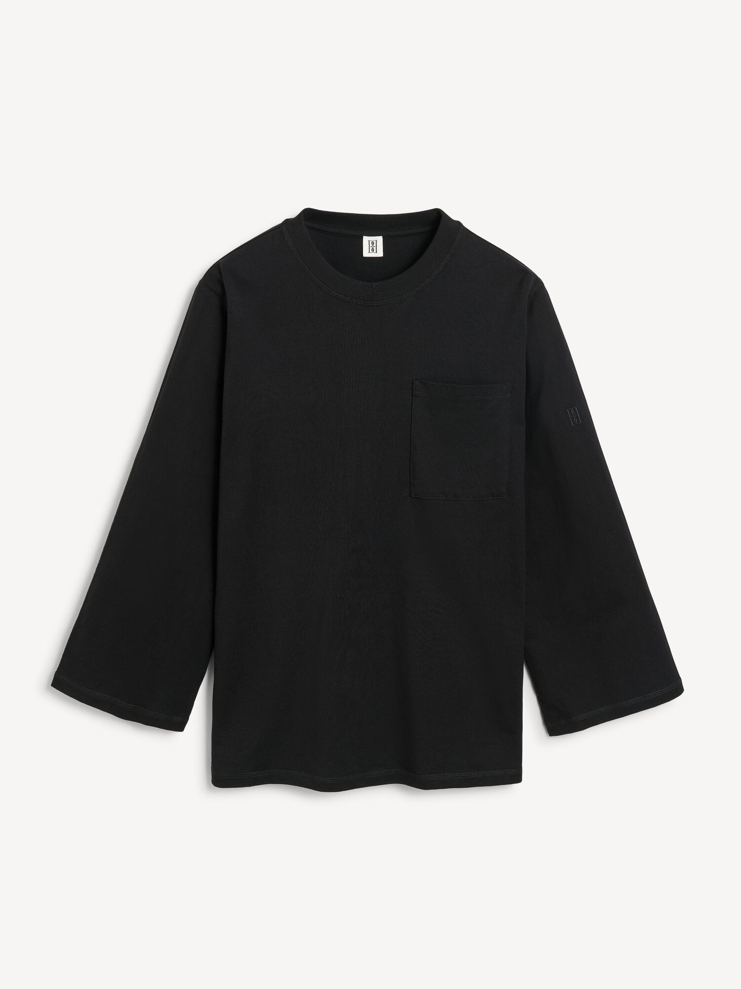 By Malene Birger Fayeh Oversized Longsleeve Topper Svarte | NO_BB81027